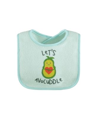 Cotton Baby Bibs for Girls or Boys, 8 Pack, Green, Blue, Yellow