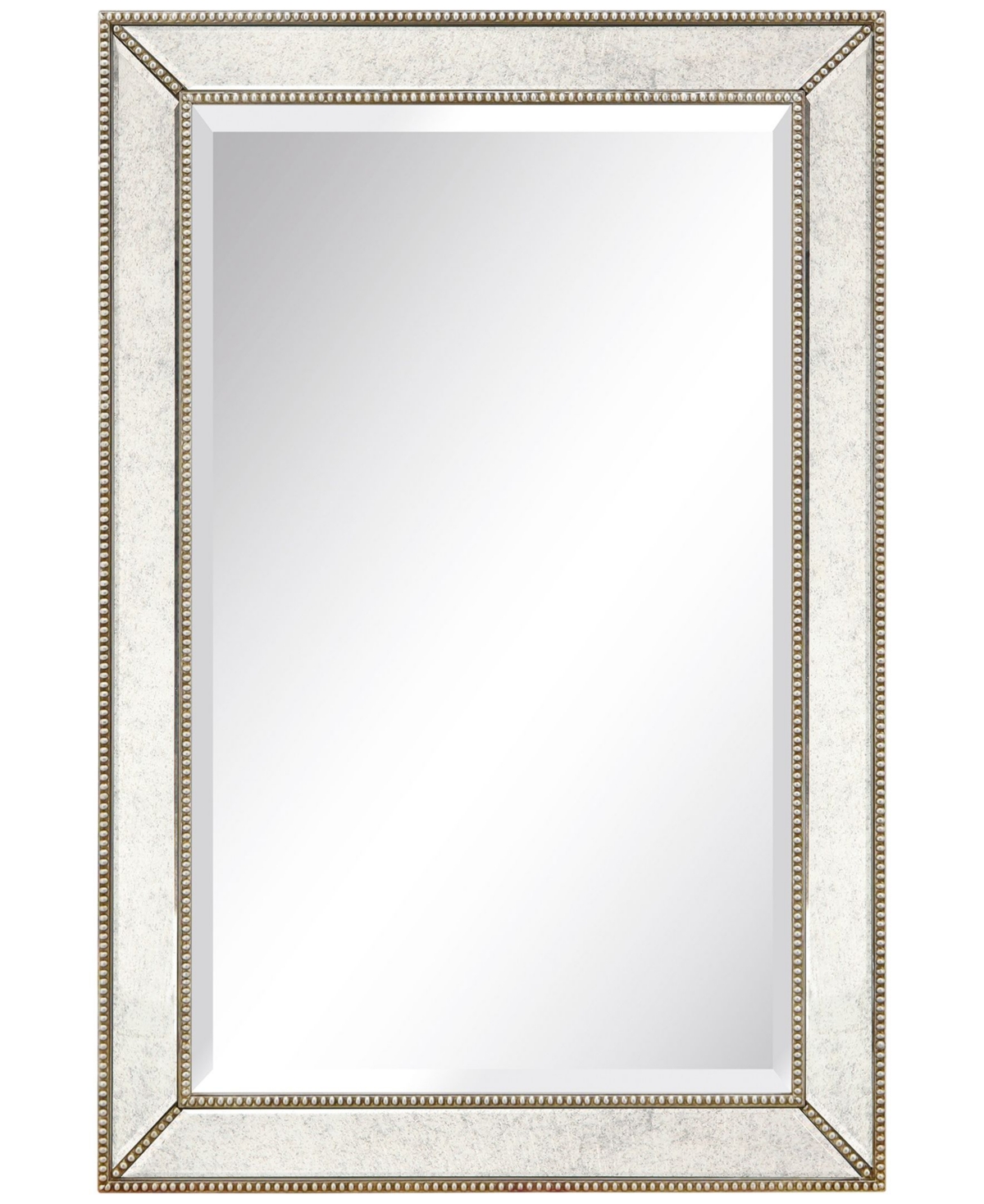 Solid Wood Frame Covered with Beveled Antique Mirror Panels - 24" x 36" - Champagne