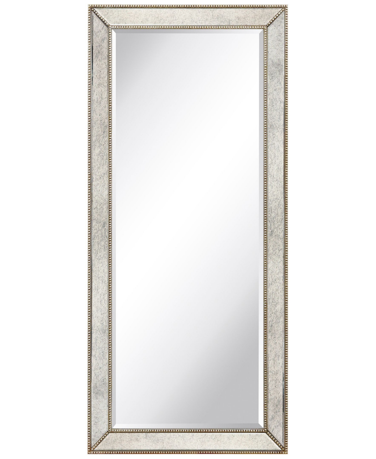 Solid Wood Frame Covered with Beveled Antique Mirror Panels - 24" x 54" - Champagne