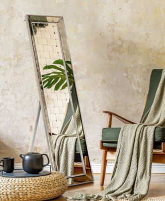 Solid Wood Frame Covered with Beveled Antique Mirror - 64" x 18"