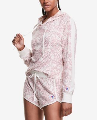 Champion Cropped Hoodie Shorts Hacci Lounge Pajama Set Macy s