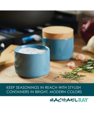 Ceramic Stacking Spice Box Set with Lid, 2-Piece