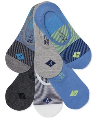 Sperry - Men's Colorblock & Feed Stripe Canoe Liner Socks, Pack of 6 Pairs