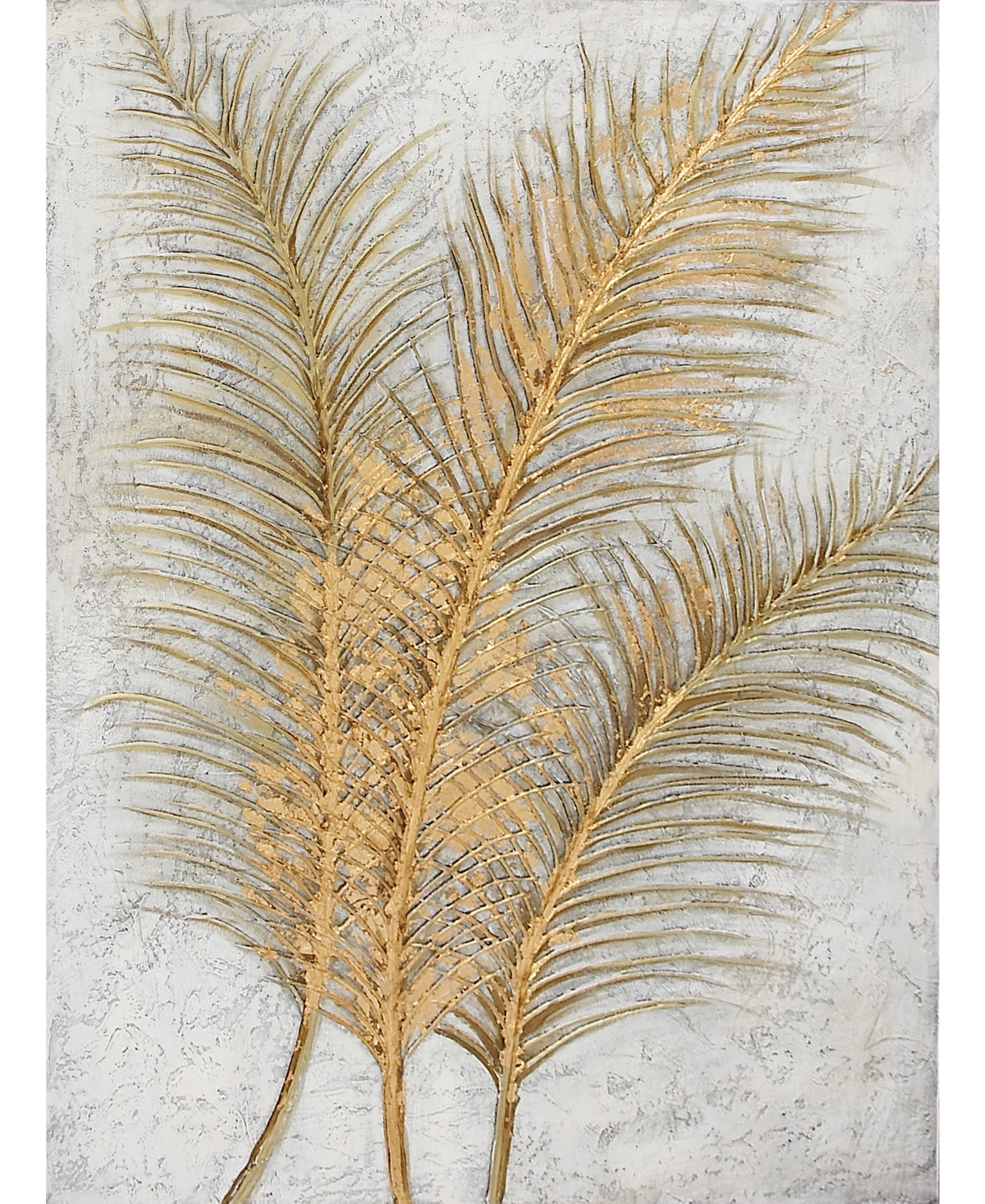 CosmoLiving by Cosmopolitan Gold Glam Canvas Wall Art, 48 x 36 - Gold-Tone