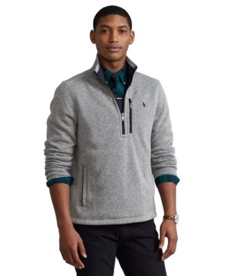 polo ralph lauren men's fleece mockneck jacket