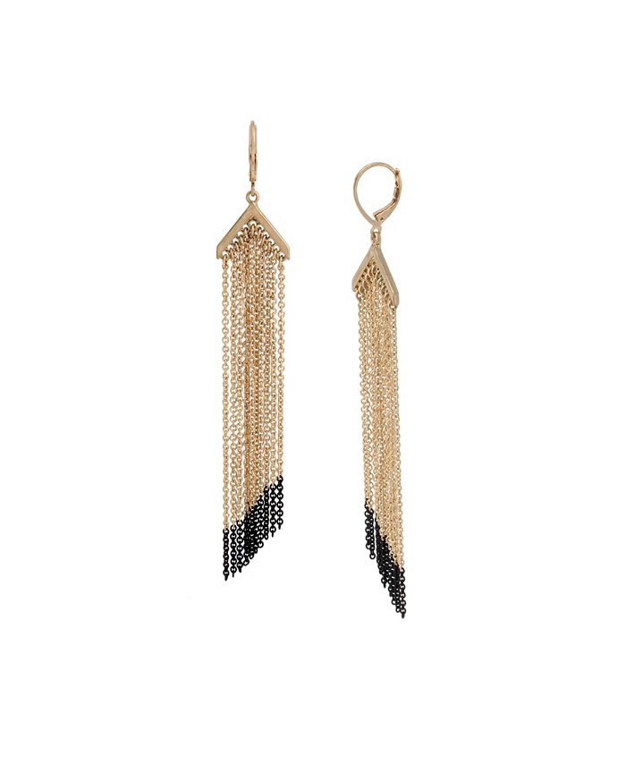 Jessica Simpson Women s Dipped Fringe Earrings Macy s