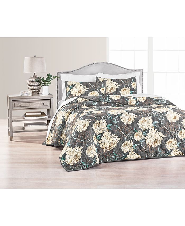 Martha Stewart Collection Eloise Floral Quilt, Twin, Created For Macy's