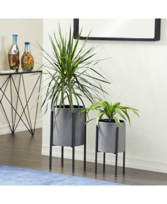 Metal Modern Planter, Set of 2