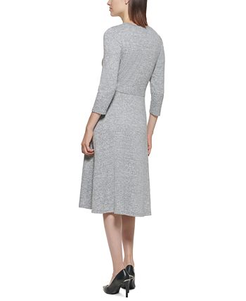 Calvin Klein Ruched Midi Dress - Macy's