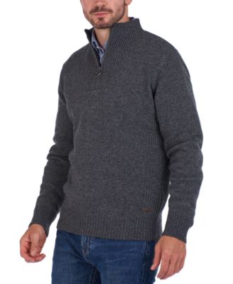 바버 Barbour Mens Nelson Essential Wool Quarter Zip Sweater