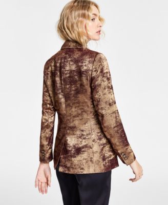 Bar III Brushed Metallic Blazer, Created for Macy's