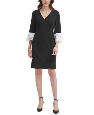 DKNY Ruffle-Sleeve Sheath Dress - Macy's