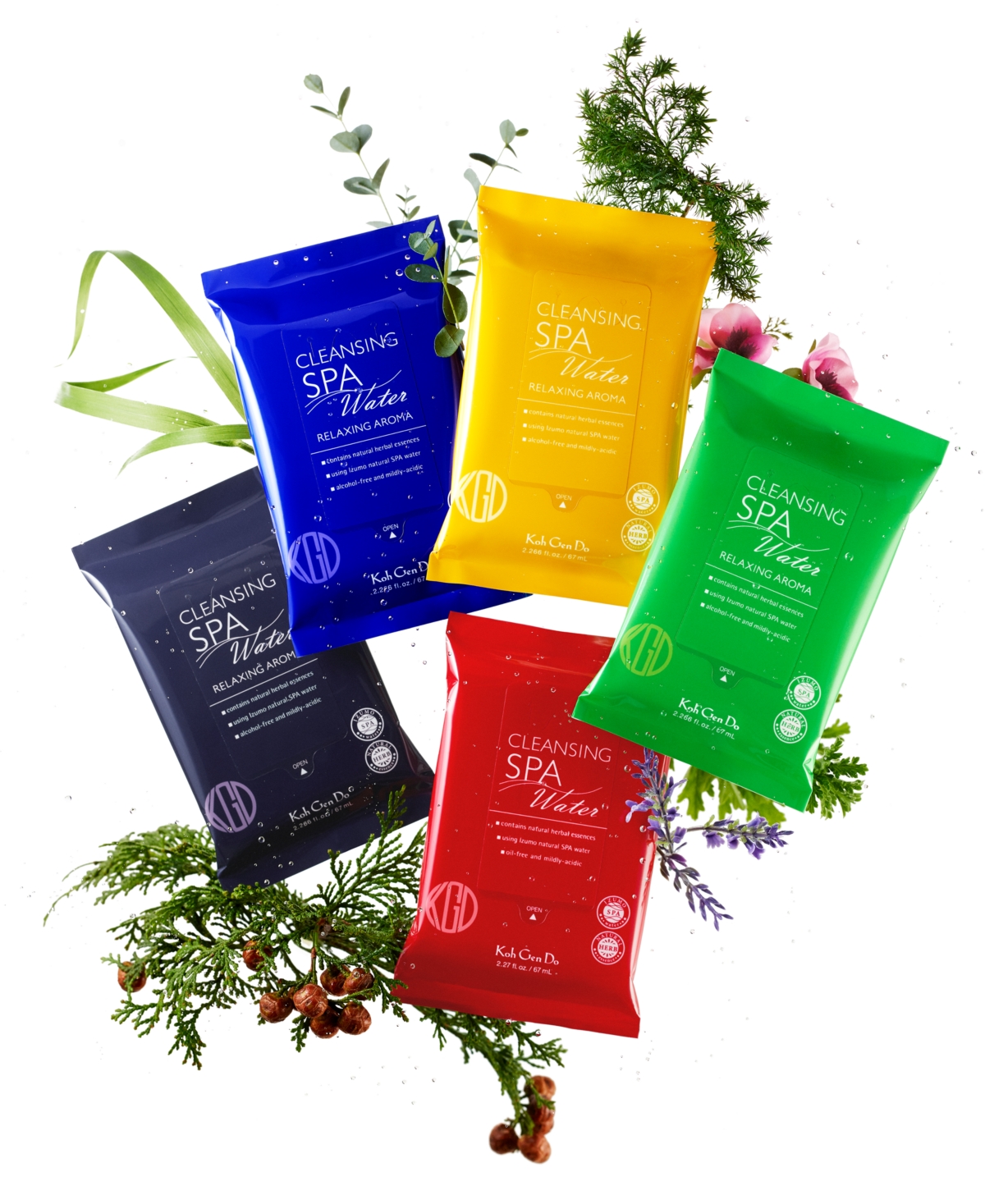 5-Pc. Spa Cleansing Water Cloths Relaxing Aromas Set