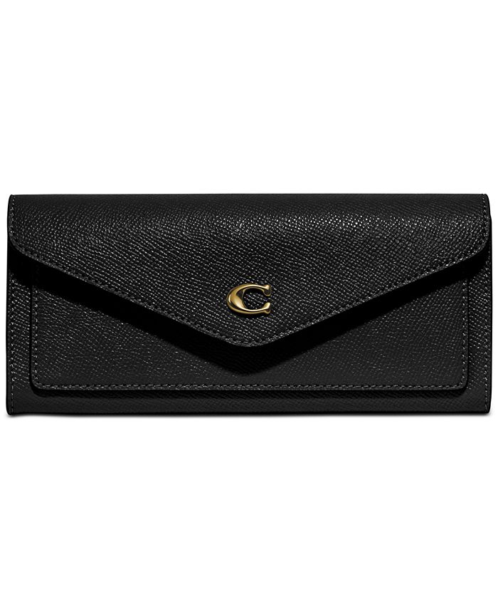 Coach 73044 Large Crossgrain Leather Wristlet Wallet with Chain in