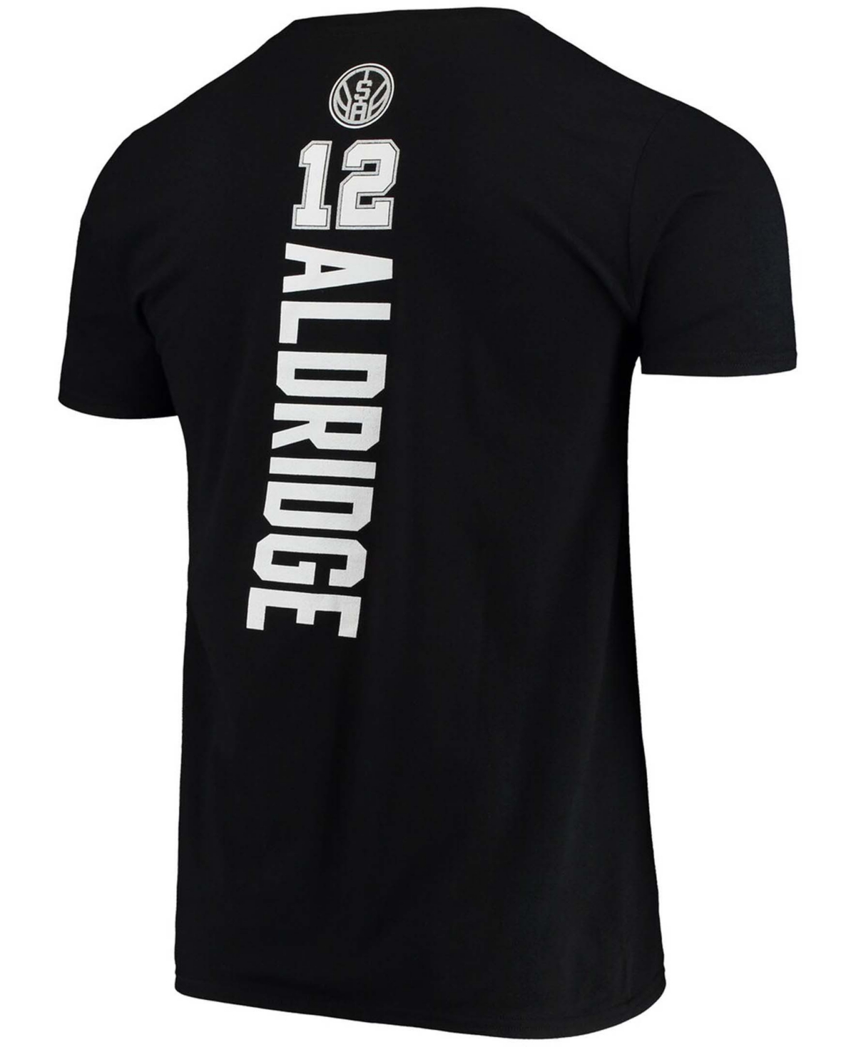 Men's Lamarcus AldridgeSan Antonio Spurs Team Playmaker Name and Number T-shirt - Black
