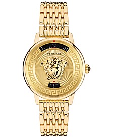 Women's Swiss Medusa Icon Gold-Tone Stainless Steel Bracelet Watch 38mm