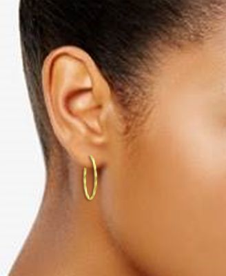 Oval Twist Small Hoop Earrings