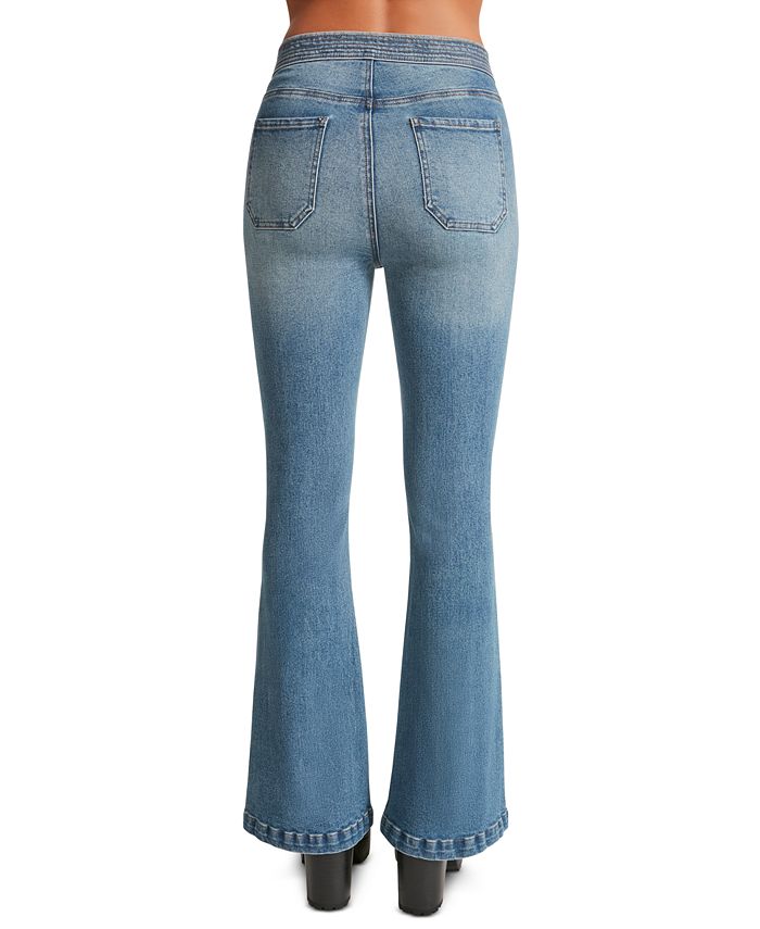 Madden Girl Juniors' Belted FlaredLeg Jeans Macy's