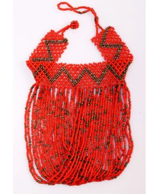 Shani African Beaded Choker Necklace for Women – Adjustable Handcrafted Maasai Jewelry - Red Berry