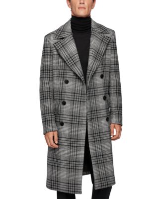 Hugo Boss Men's Wool Double-Breasted Coat - Macy's