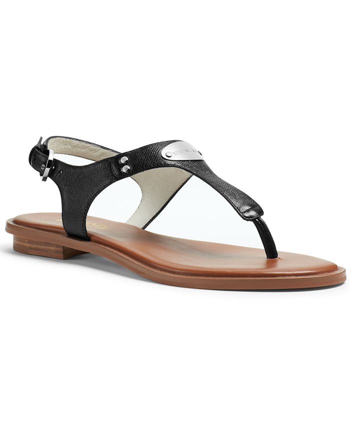 Fyrretræ Decimal talsmand Michael Kors Women's MK Plate Flat Thong Sandals & Reviews - Sandals -  Shoes - Macy's