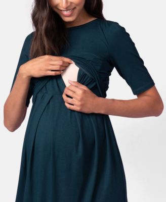 Seraphine Women's Maternity Nursing Short Sleeve Dress - Emerald Green -  Macy's