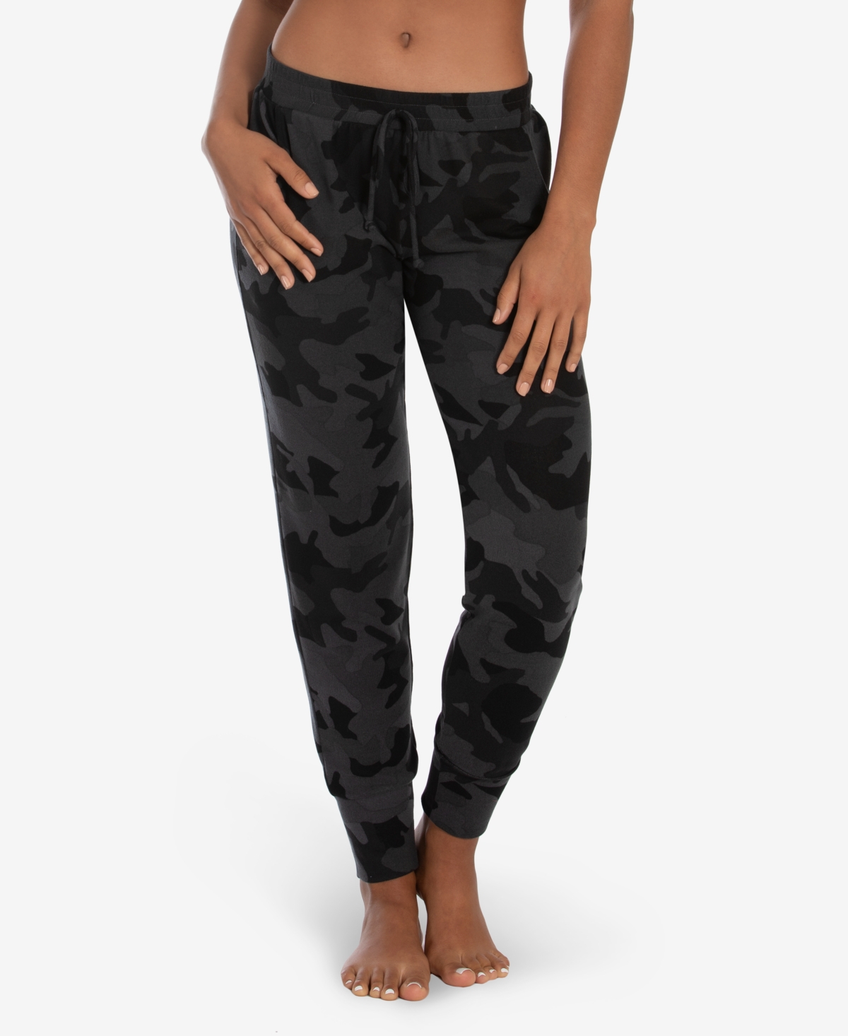 Midnight Bakery Women's Chloe Camo Hacci Pant In Charcoal