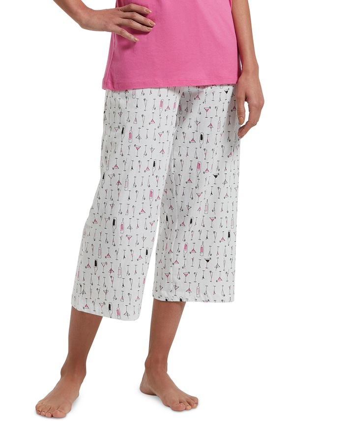 Hue MartiniPrint Cotton Capri Pajama Pants Macy's