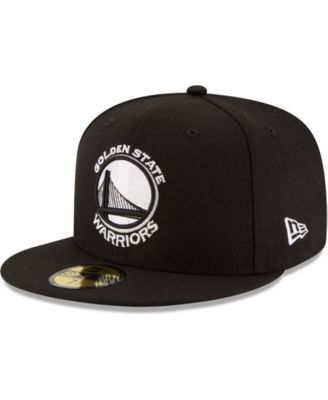 New Era - Men's Golden State Warriors Black & White Logo 59FIFTY Fitted Cap