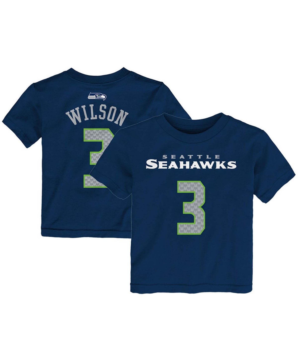 Outerstuff Big Boys And Girls Seattle Seahawks Mainliner Name And Number T-shirt In Navy