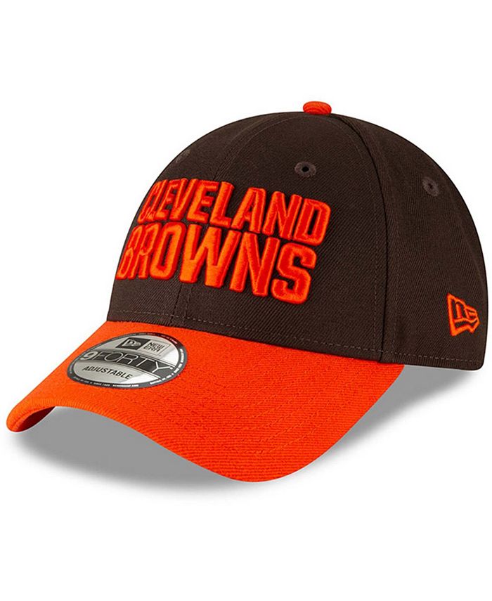 New Era - Men's Brown/Orange Cleveland Browns The League Two-Tone 9FORTY Adjustable Hat