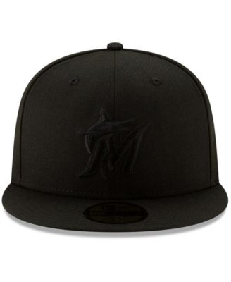 Men's Black Miami Marlins 2019 Black-on-Black 59FIFTY Fitted Hat