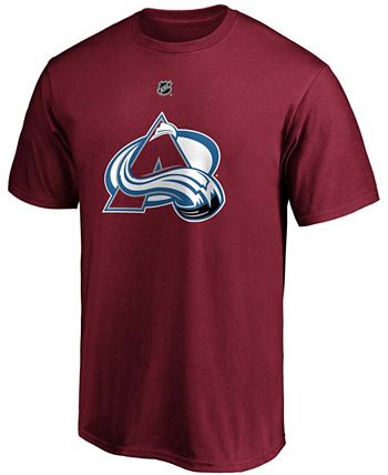 Fanatics - Men's Branded Nathan MacKinnon Burgundy Colorado Avalanche Team Authentic Stack Name & Number T-Shirt