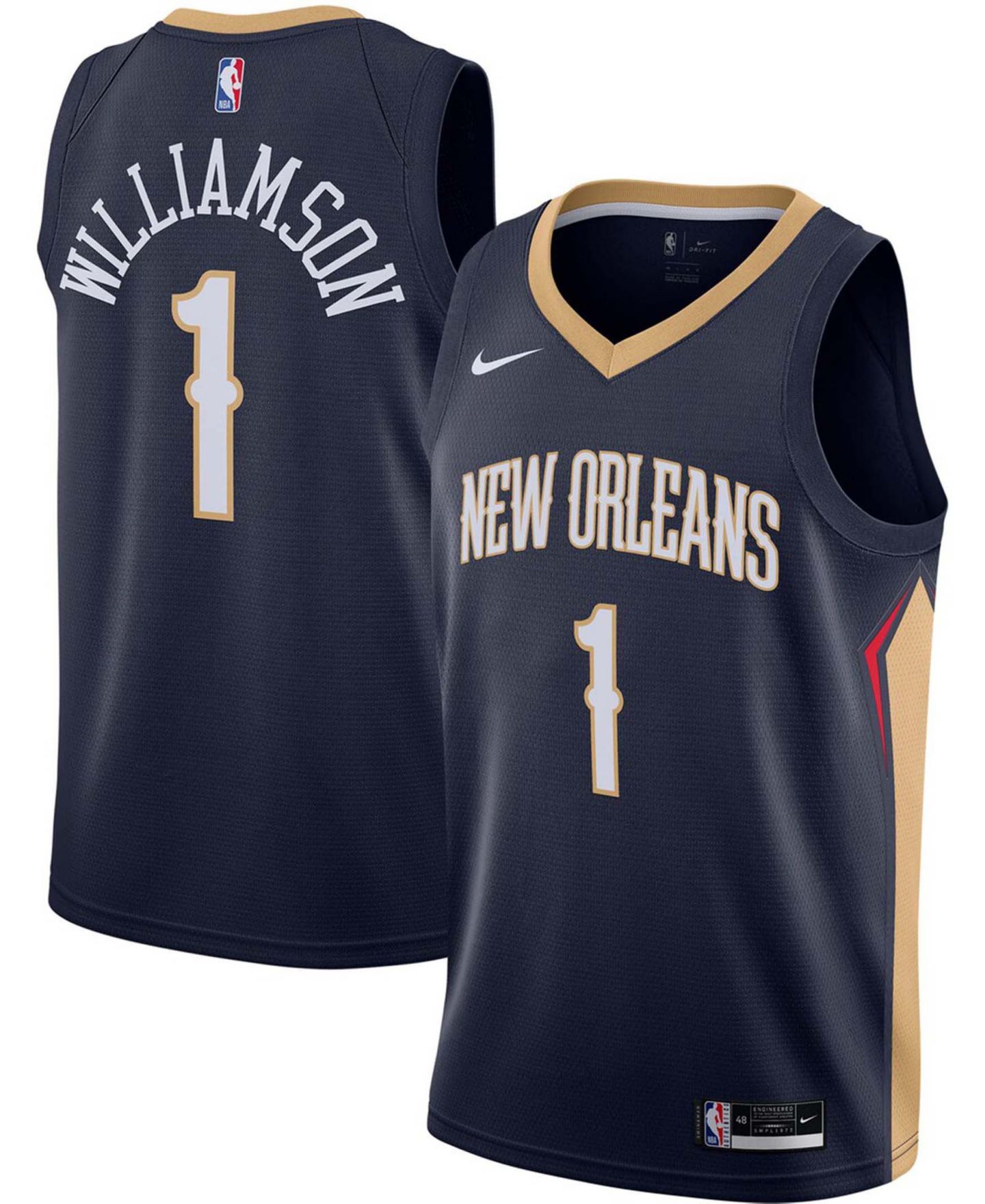 Мужской топ Nike Zion Williamson New Orleans Pelicans 2020/21 Swingman Jersey - Icon Edition — фото 1
