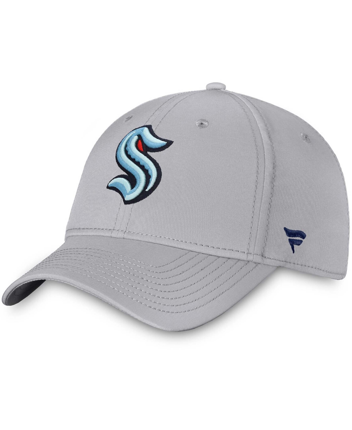 Fanatics Branded Men's Seattle Kraken Primary Logo Flex Cap - Gray