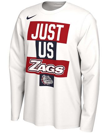 Nike - Men's Gonzaga Bulldogs 2021 Postseason Basketball JUST US Bench Legend Long Sleeve T-Shirt