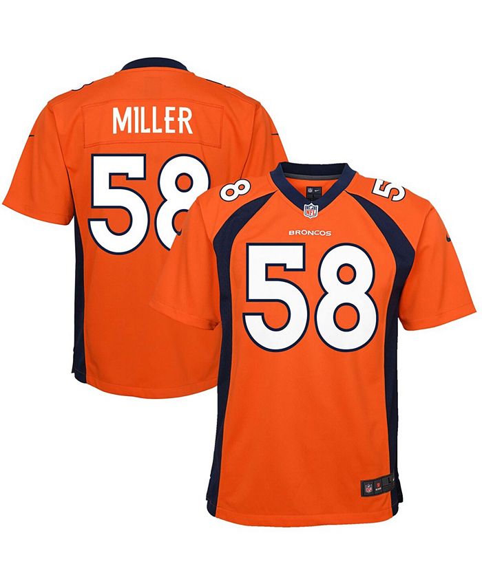 Nike NFL On - Field Denver Broncos Von Miller Youth White Jersey