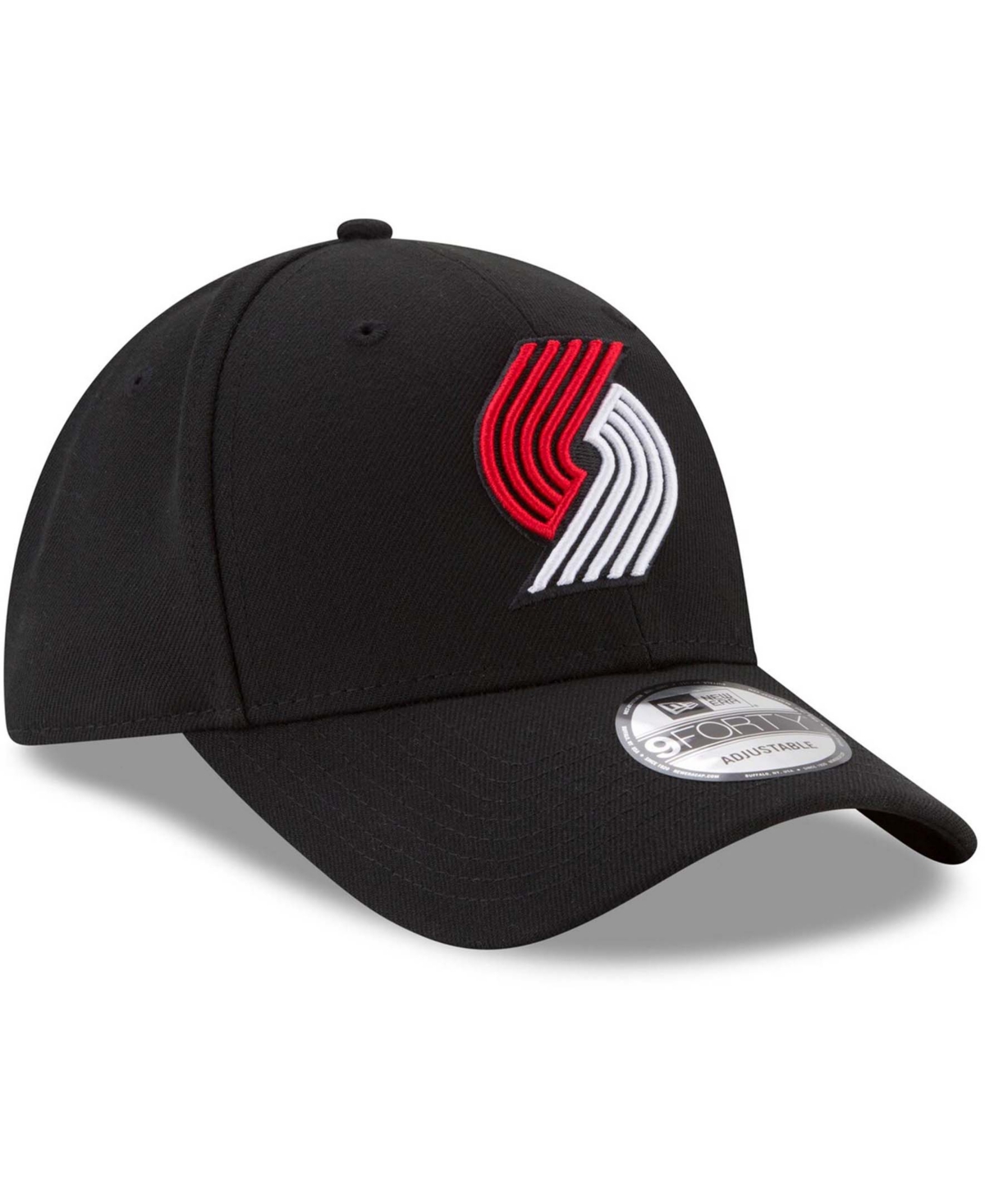 New Era Black Portland Trail Blazers Team 2.0 9twenty Adjustable Hat In Black