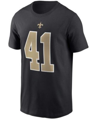 Men's Alvin Kamara Black New Orleans Saints Name and Number T-shirt
