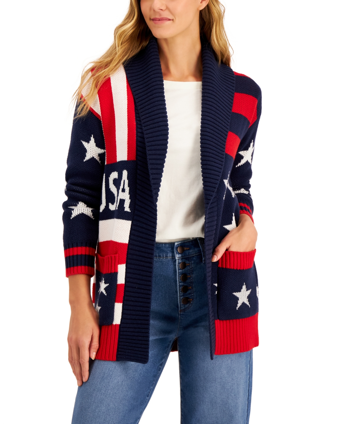 Charter club open front cardigan online