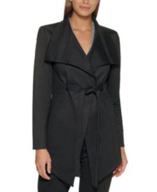 Ponte-Knit Belted Topper Jacket