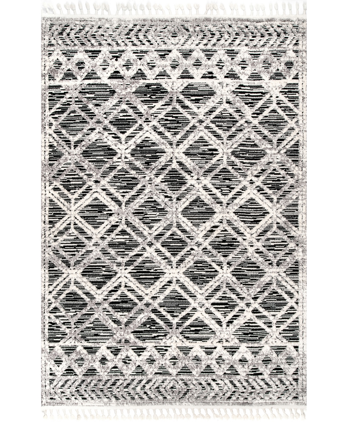 nuLoom Lorden KKLR12A 7'10in x 10'10in Area Rug - Gray