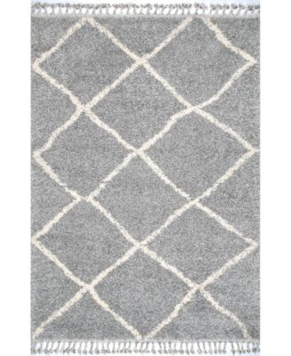 nuLOOM Diana 6 x 9 Off White Indoor Geometric Area Rug in the Rugs