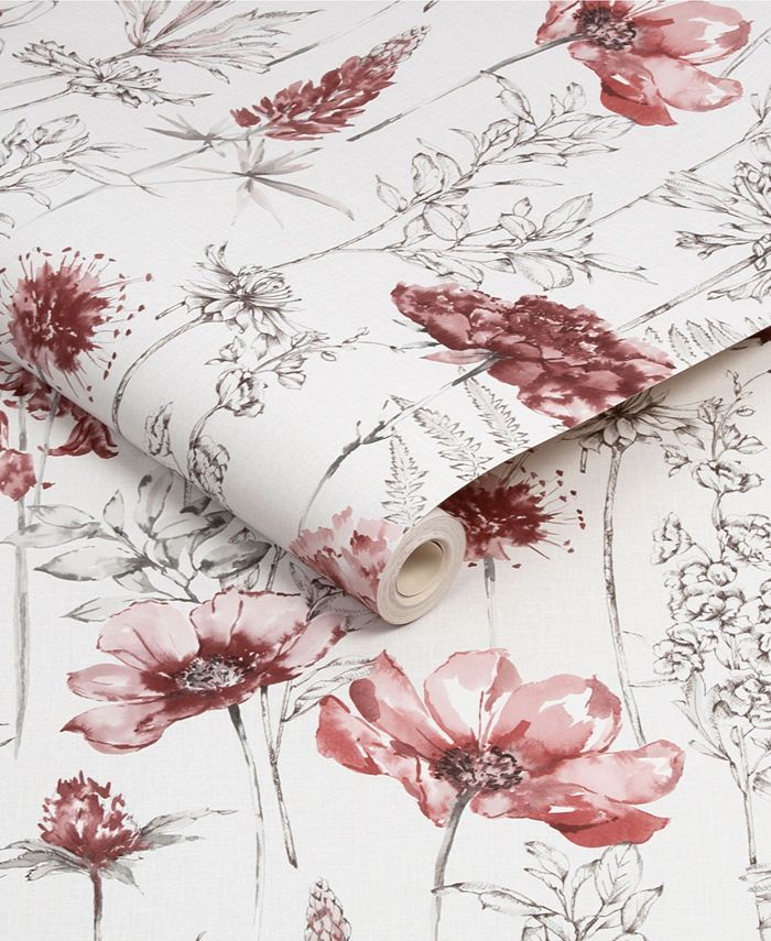 Graham & Brown Floral Sketch Wallpaper Macy's