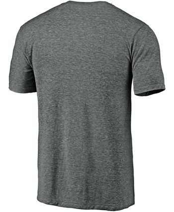 Men's Fanatics Branded Heathered Gray New York Yankees Weathered Official Logo Tri-Blend T-Shirt