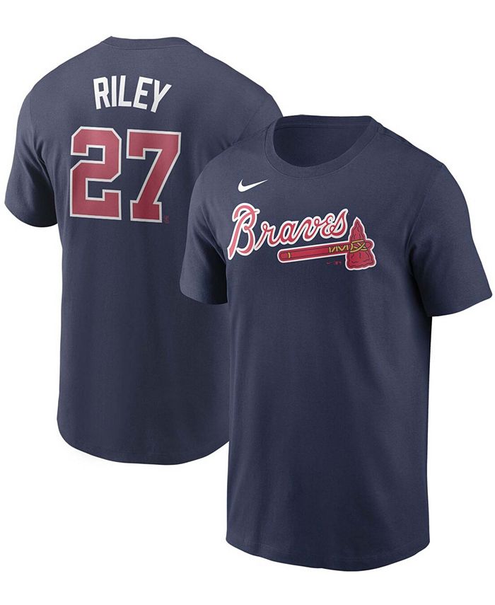 Nike Men's Austin Riley Navy Atlanta Braves Name Number T-shirt - Macy's