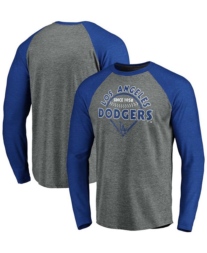 Fanatics Men's Gray-Royal Los Angeles Dodgers True Classics Outfield Arc  Raglan Long Sleeve T-shirt - Macy's