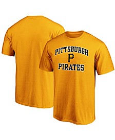 Men's Gold Pittsburgh Pirates Heart Soul T-shirt