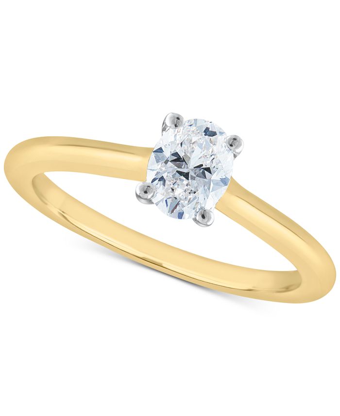 Macy s Diamond Oval Solitaire Engagement Ring 1 2 ct. t.w. in
