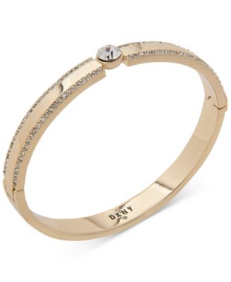 DKNY - Gold-Tone Crystal Bangle Bracelet